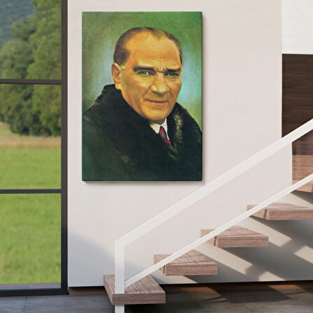 Mustafa Kemal Atatürk Portresi Dekoratif Kanvas Tablo, Duvar Dekoru CŞ70