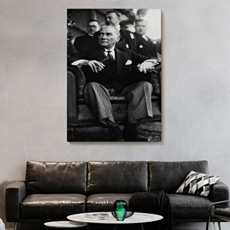 Mustafa Kemal Atatürk Portresi Dekoratif Kanvas Tablo, Duvar Dekoru CŞ71