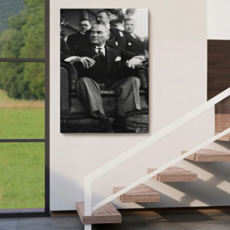 Mustafa Kemal Atatürk Portresi Dekoratif Kanvas Tablo, Duvar Dekoru CŞ71