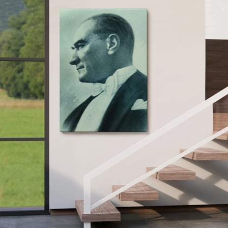 Mustafa Kemal Atatürk Portresi Dekoratif Kanvas Tablo, Duvar Dekoru DI86