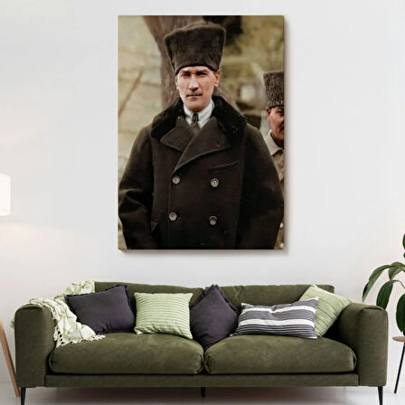 Mustafa Kemal Atatürk Portresi Dekoratif Kanvas Tablo, Duvar Dekoru FA125