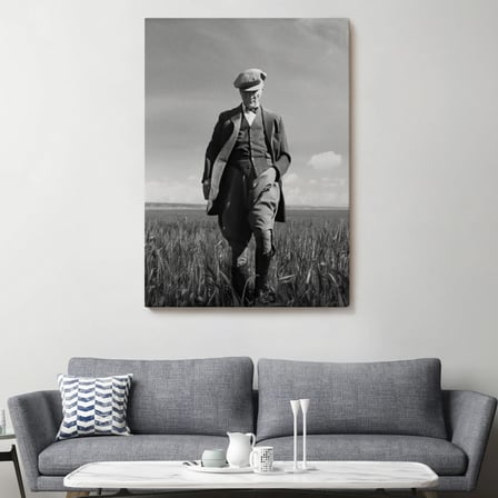 Mustafa Kemal Atatürk Başak Tarlasında Fotoğrafik Dekoratif Kanvas Tablo, Duvar Dekoru FC127