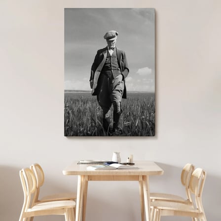 Mustafa Kemal Atatürk Başak Tarlasında Fotoğrafik Dekoratif Kanvas Tablo, Duvar Dekoru FC127