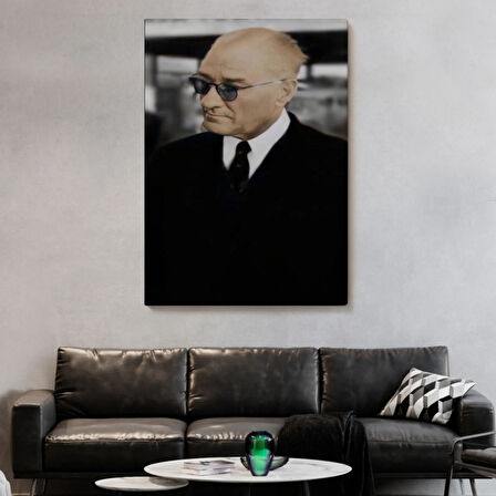 Mustafa Kemal Atatürk Portresi Dekoratif Kanvas Tablo, Duvar Dekoru FF130