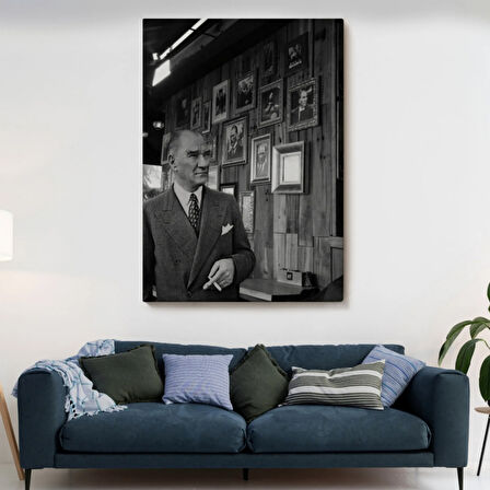 Mustafa Kemal Atatürk Portresi Dekoratif Kanvas Tablo, Duvar Dekoru FK135