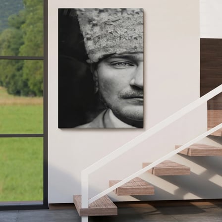 Mustafa Kemal Atatürk Portresi Dekoratif Kanvas Tablo, Duvar Dekoru FP140