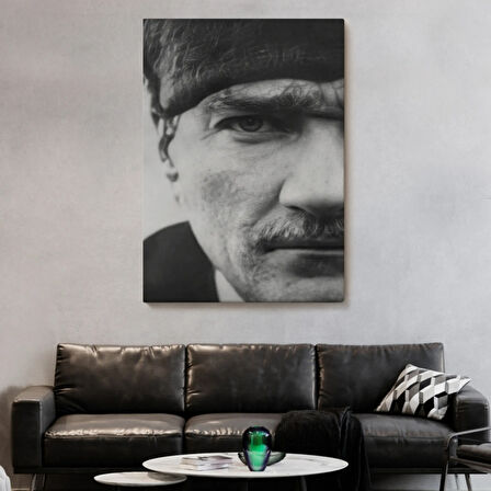 Mustafa Kemal Atatürk Portresi Dekoratif Kanvas Tablo, Duvar Dekoru FS142