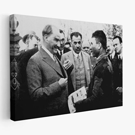 Mustafa Kemal Atatürk Portresi Dekoratif Kanvas Tablo, Duvar Dekoru FU145