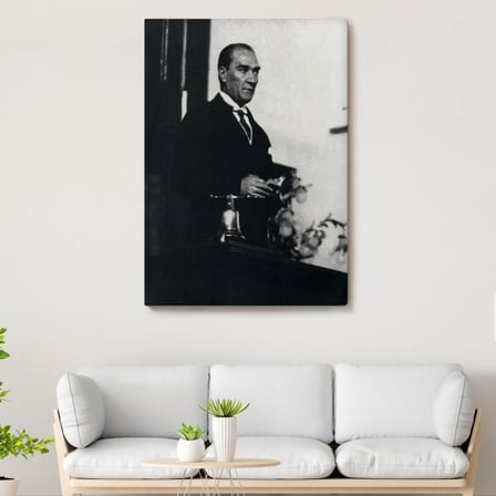 Mustafa Kemal Atatürk Portresi Dekoratif Kanvas Tablo, Duvar Dekoru FY148