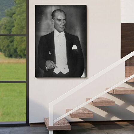 Mustafa Kemal Atatürk Portresi Dekoratif Kanvas Tablo, Duvar Dekoru FÖ139