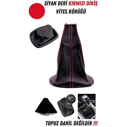 Ford Ka 1996-2008 Uyumlu Dikişli Vites Körüğü ve Direksiyon Kılıfı 2'li Set