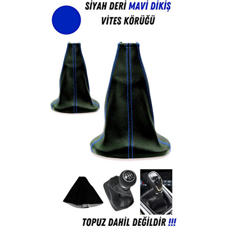 Honda Jazz 2001-2008  Uyumlu Dikişli Vites Körüğü ve Direksiyon Kılıfı 2'li Set