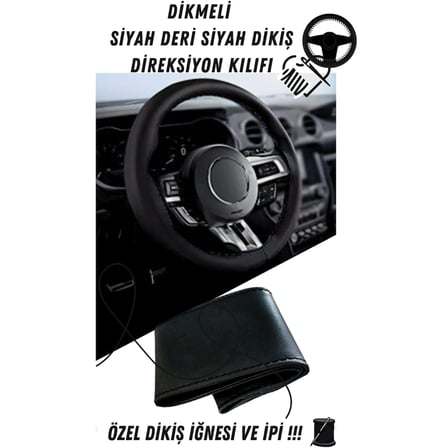 Opel Grandland Uyumlu Dikişli Vites Körüğü ve Direksiyon Kılıfı 2'li Set