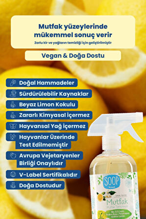 SOOP Home Mutfak Dostu 3'lü Paket | Elde Bulaşık Deterjanı | Mutfak Temizleyicisi | Bitkisel Kökenli
