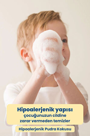SOOP Shark Baby Köpük Sabun Pudra Kokulu 5L | Vegan Hipoalerjenik | Eğlenceli Köpük Form
