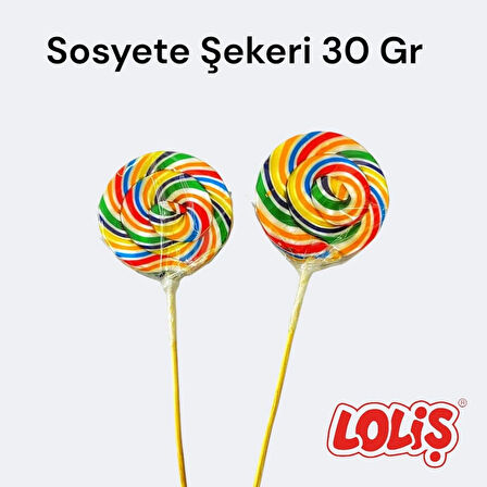 Sosyete Şekeri 30 gr (15'Lİ KUTU) | Renkli Çubuklu Lolipop Şeker–Parti, Doğum Günü, Organizasyon