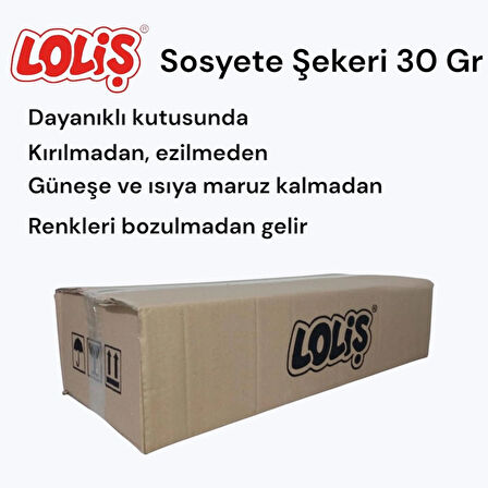 Sosyete Şekeri 30 gr (15'Lİ KUTU) | Renkli Çubuklu Lolipop Şeker–Parti, Doğum Günü, Organizasyon
