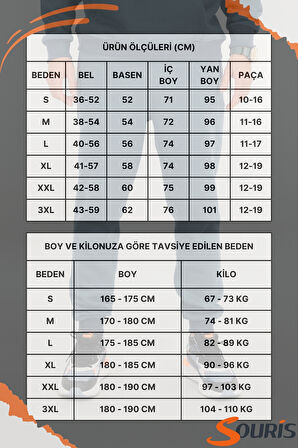 Erkek Petrol Mavisi Eşofman Altı Rahat Kesim 3 iplik Şardonlu İpli Ribana Bel