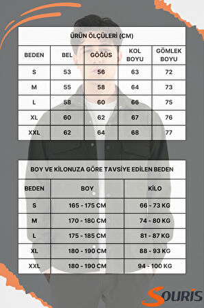 Erkek Haki Oversize Gömlek Ceket Kapaklı Çift Cepli Çıtçıtlı