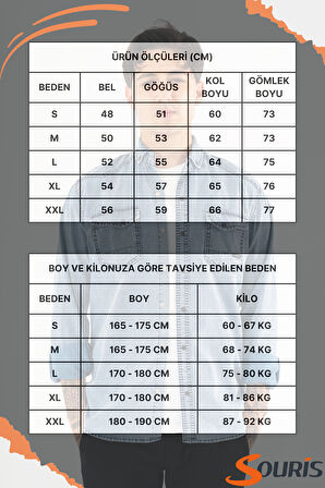 Erkek Lacivert Slimfit Dar Kesim Çift Cepli Çıtçıtlı Yıkamalı Kot Gömlek