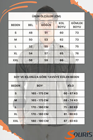 Erkek Füme Slimfit Dar Kesim Çift Cepli Çıtçıtlı Yıkamalı Kot Gömlek