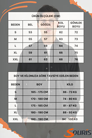 Erkek Siyah Rahat Kesim Gömlek Ceket Kapaklı Çift Cepli Çıtçıtlı