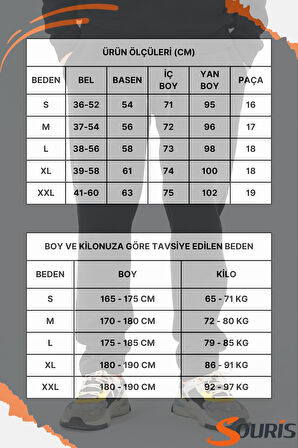 Erkek Siyah Eşofman Altı Rahat Kalıp 3 iplik Şardonlu Düz Paça