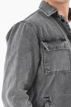 Erkek Füme Kot Ceket Regular Fit Kapaklı Çift Cepli