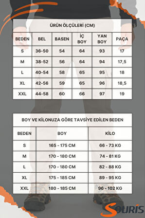 Erkek Taş Rengi Kargo Pantolon Rahat Kesim Pamuklu Lastikli Bel