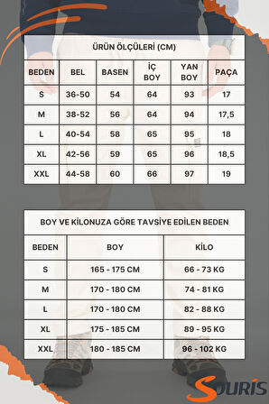 Erkek Bej Kargo Pantolon Rahat Kesim Pamuklu Lastikli Bel