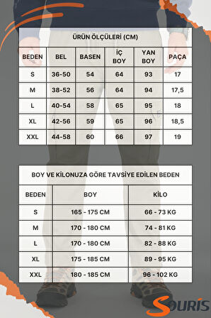 Erkek Açık Haki Kargo Pantolon Rahat Kesim Pamuklu Lastikli Bel