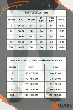 Erkek Mint Kargo Pantolon Rahat Kesim Pamuklu Lastikli Paça