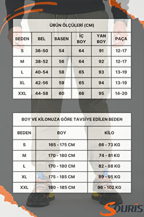 Erkek Açık Haki Jogger Pantolon Rahat Kesim Pamuklu Lastikli Paça İpli