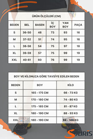 Erkek Krem Jogger Pantolon Bağcıklı Lastikli Bel Rahat Kesim Eşofman Altı