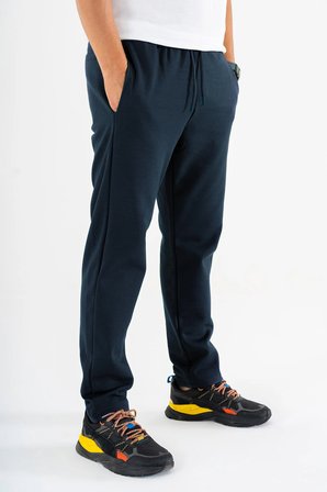 Erkek Lacivert Jogger Pantolon Bağcıklı Lastikli Bel Rahat Kesim Eşofman Altı