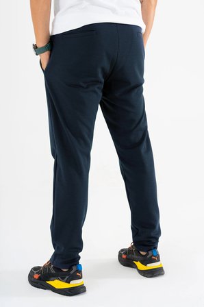 Erkek Lacivert Jogger Pantolon Bağcıklı Lastikli Bel Rahat Kesim Eşofman Altı