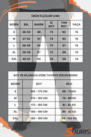Erkek Siyah Jogger Pantolon Bağcıklı Lastikli Bel Rahat Kesim Eşofman Altı