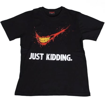 DC Comics Joker Just Kidding Tişört Siyah