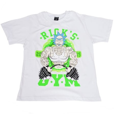 Rick And Morty GYM Tişört Beyaz