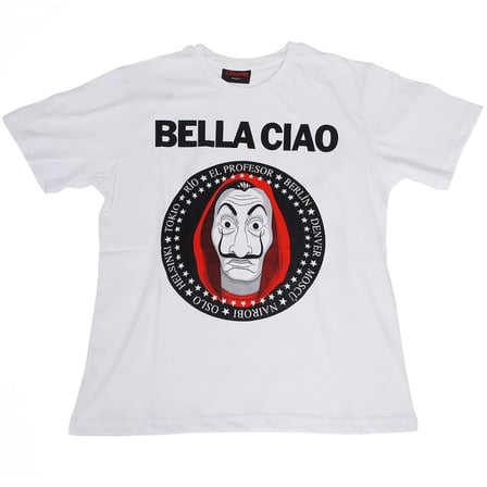 La Casa Del Papel Bella Ciao Tişört Beyaz