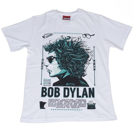 Bob Dylan Tişört Beyaz