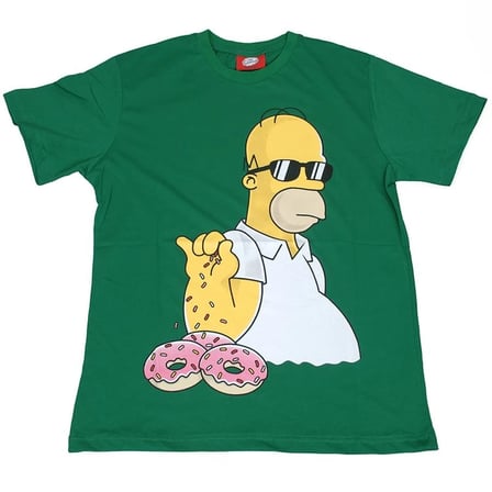 Homer Saltbea On Donuts Tişört Yeşil