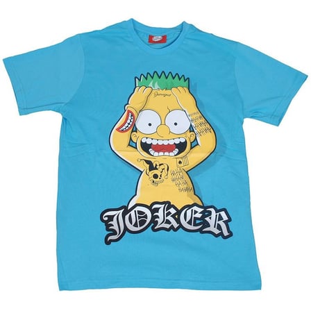 The Simpsons Joker Bart Tişört Mavi