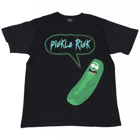 Rick And Morty Pickle Rick Tişört Siyah