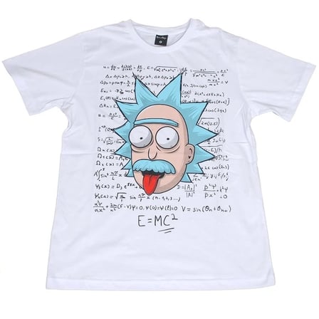 Rick and Morty Einstein Tişört Beyaz