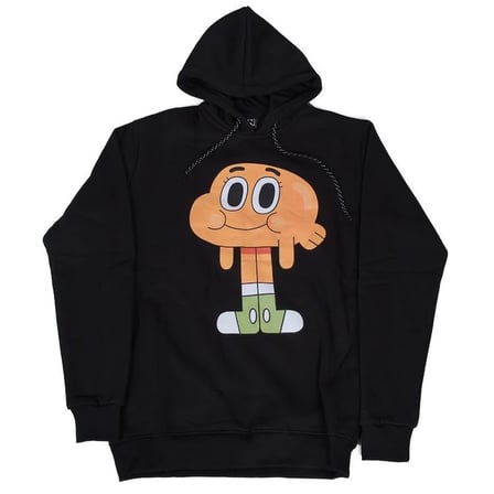 Gumball Darwin Watterson Kapüşonlu Sweatshirt Hoodie Siyah
