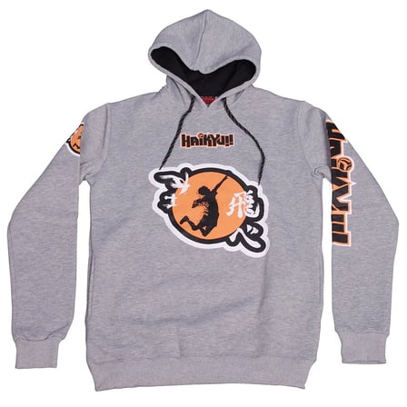 Haikyu No:2 Kapüşonlu Sweatshirt Gri