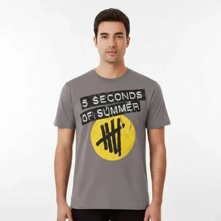 5 Seconds Of Summer No:1 Tişört Gri