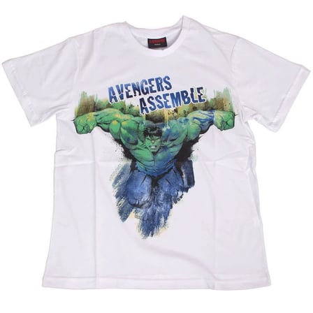 Avengers Asemble Hulk Tişört Beyaz