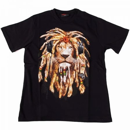 Rasta Lion Tişört Siyah
